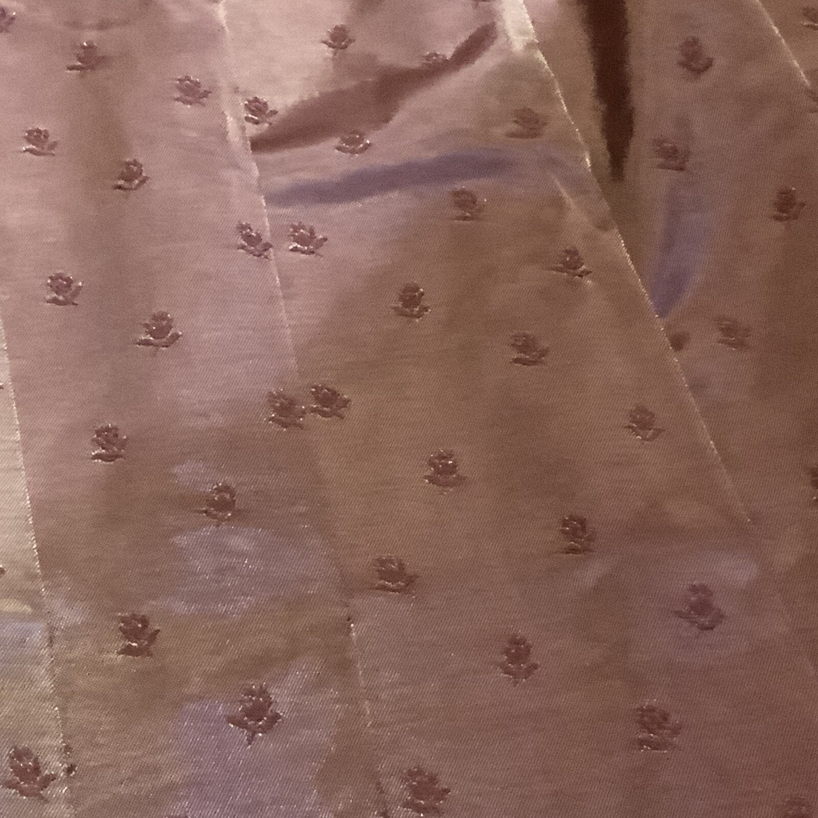 Drapes Room Darkening Mauve Floral Print each panel 24in Wide 60in Long Pennys