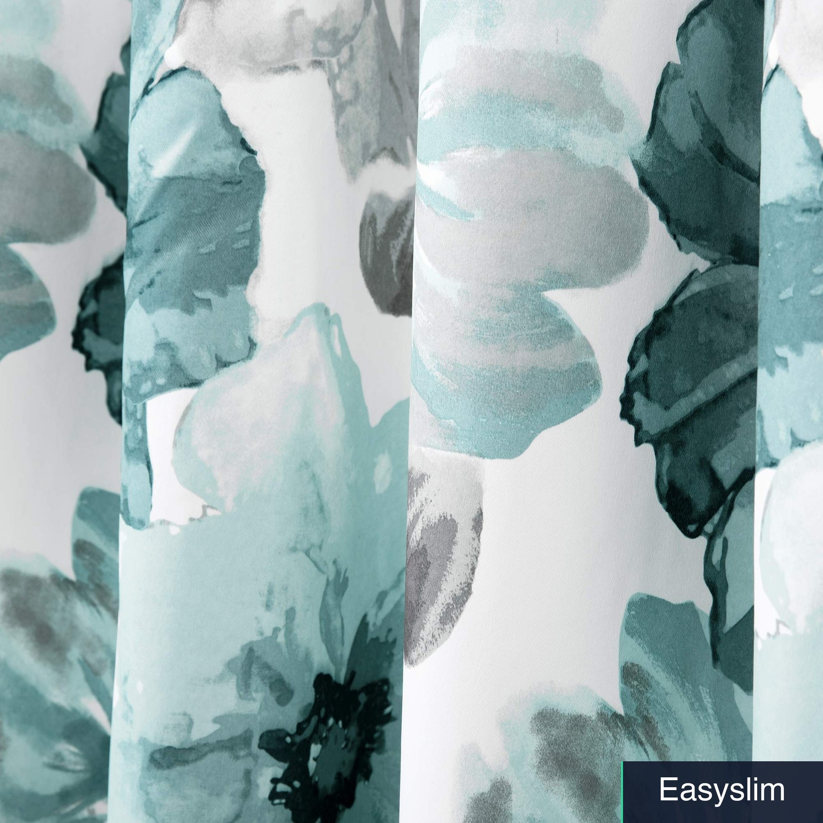 Light Filtering Floral Window Curtain Panels, Blue, 52″ W x 45″ L, Pair
