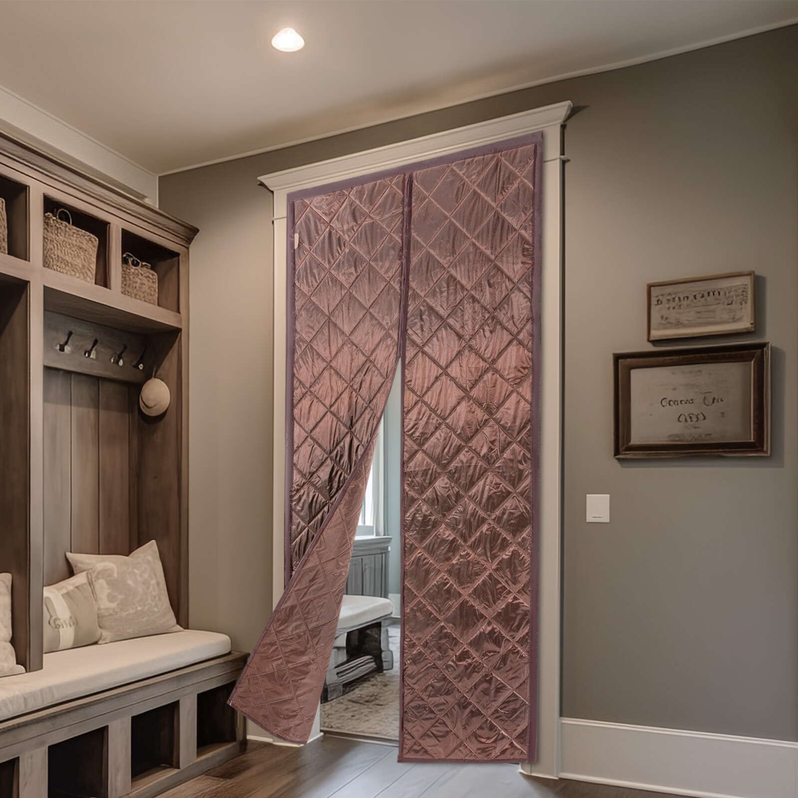 Magnetic Thermal Insulated Door Curtain Door Curtain Waterproof Door Covers