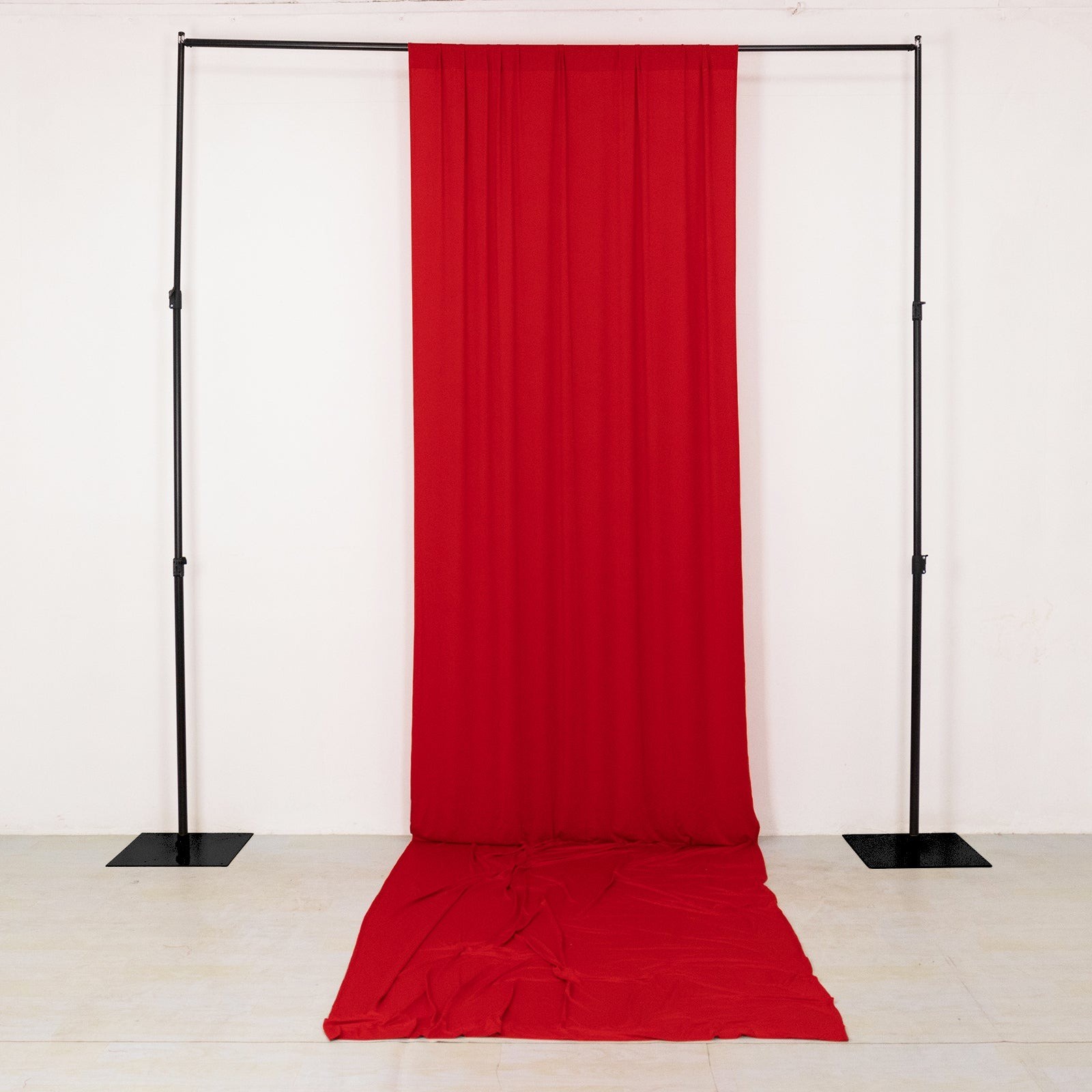 16 ft RED 4-Way Stretch Spandex Divider Backdrop Curtain Party Wedding
