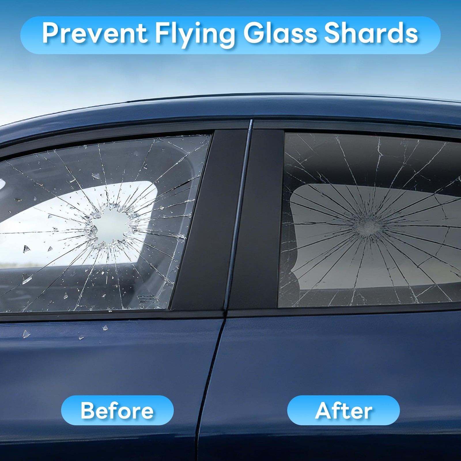 5% VLT Ceramic Car Window Tint Film – 20in x 10ft Privacy Anti-Glare & Heat R…