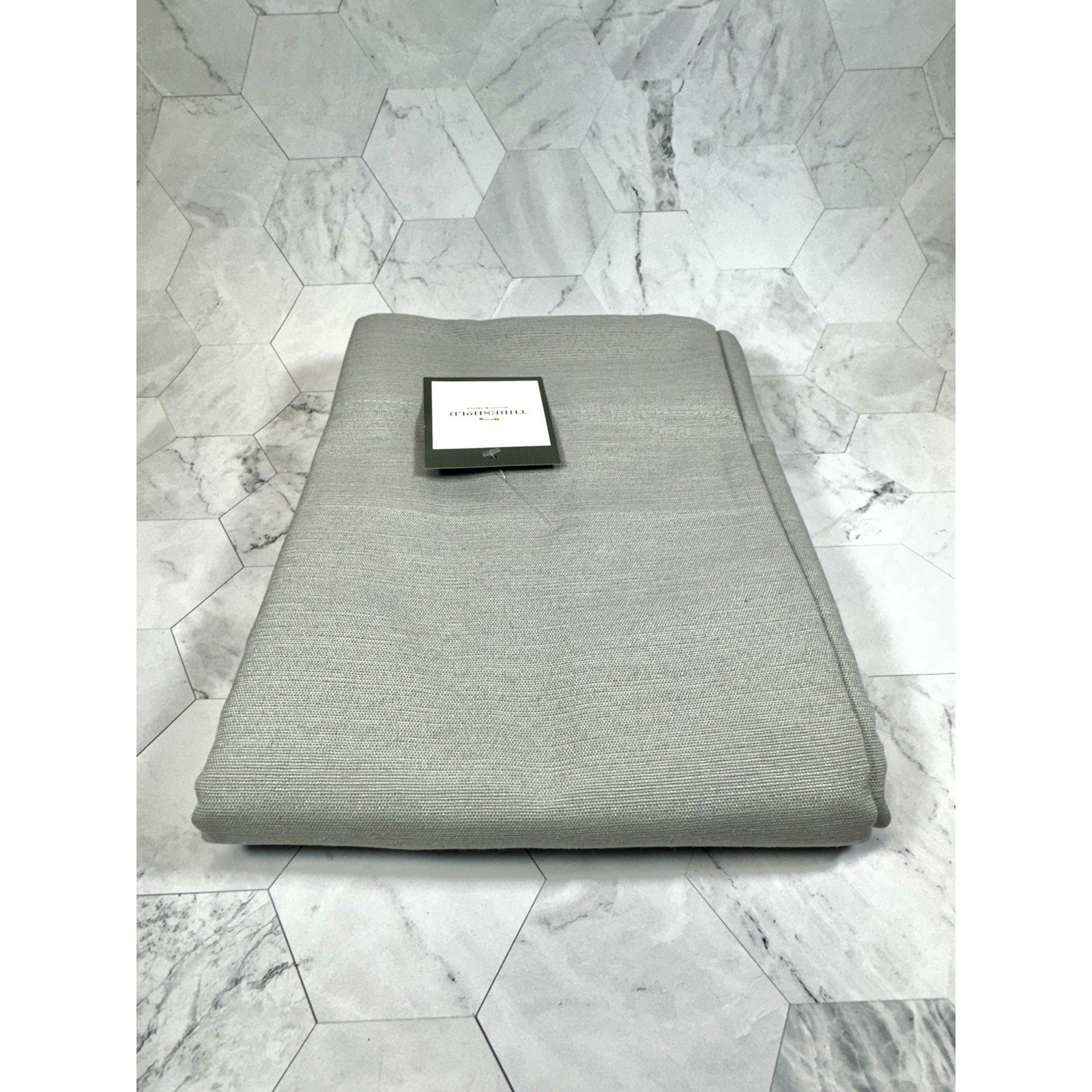 Set Of 2 Threshold Window Panel Curtains 54X95 Inches Farrah Silent Silver NEW