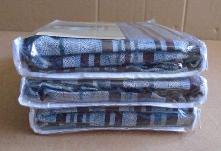 Style Selections Normandy Stripe Window Valance 54″ x18″ (3-pcs) New