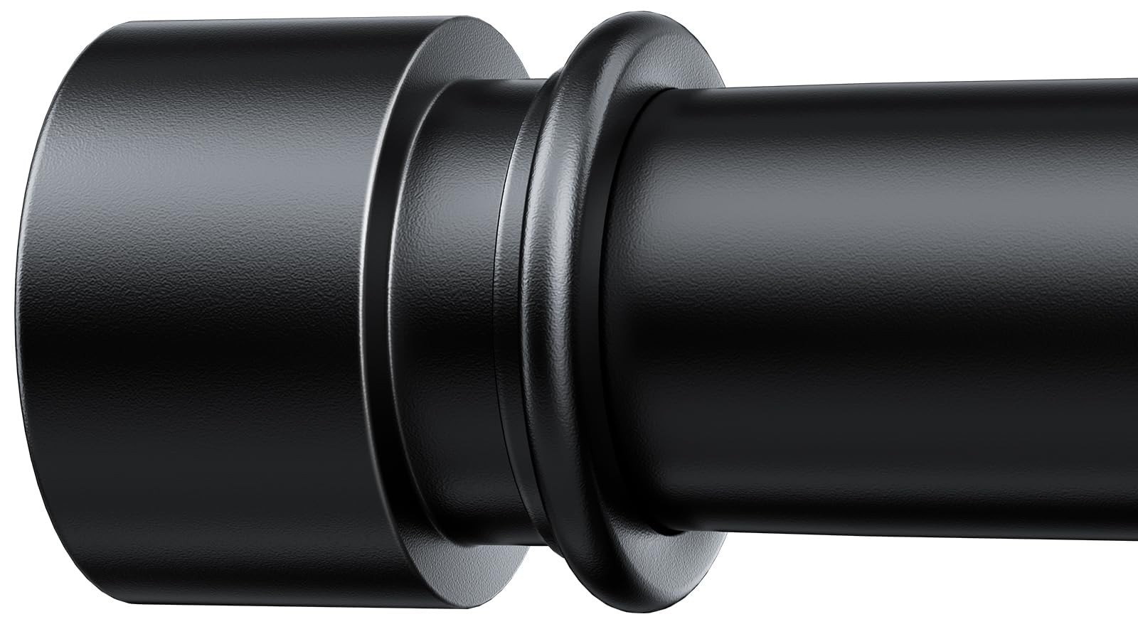 Huntype Curtain Rods for Windows 32 to 96 Inches – Black 1 Inch 32-96″,
