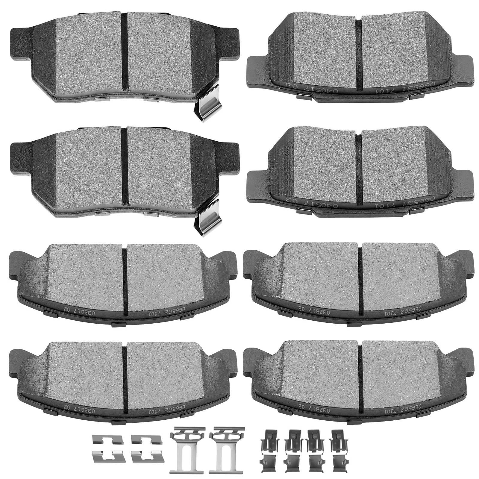 Ceramic Brake Pads 8pcs Front Rear Brake Kit for Civic del Sol CRX 1990-1997