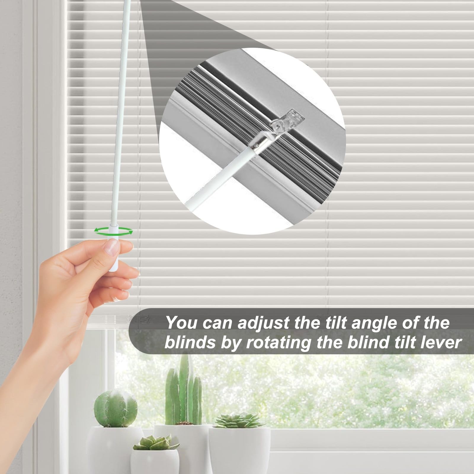 17 inch White Fiberglass Blinds Stick Replacement with 0.3″W x 17″H, 2 Pieces