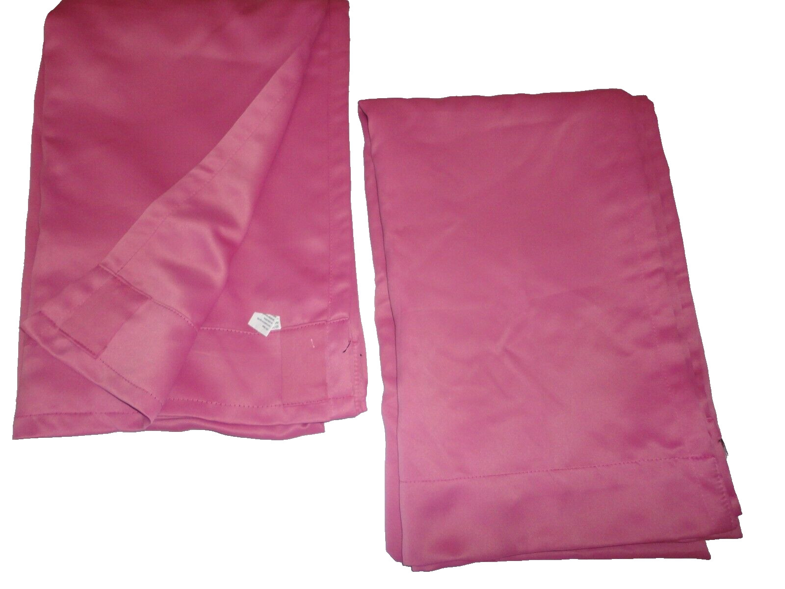 HALF MOON BUBBLE GUM PINK HIDDEN TAB TOP BLACKOUT CURTAINS PANELS 52X84 POLY