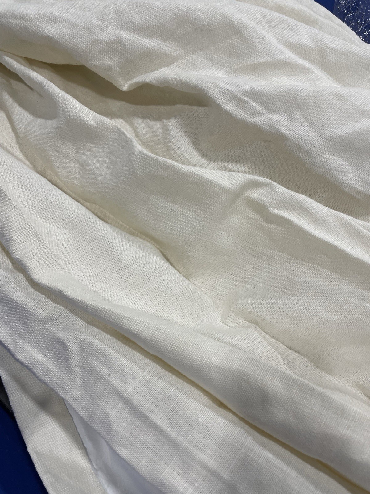 The Shade Store Ecru Ivory Linen Pinch Pleat Curtain Panel 96×102 Pair