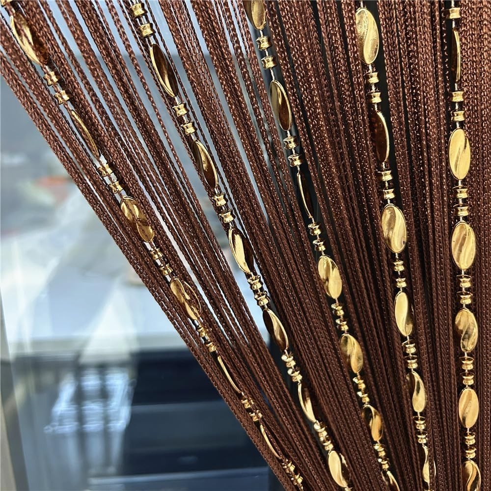 100cmX200cm Decorative Door String Curtain Beads Wall Panel Fringe Window Roo…