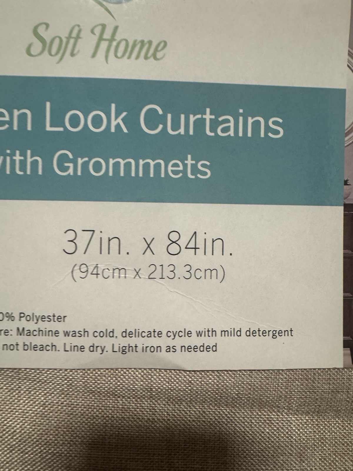 Two Línen Curtains With Grommets Light Pink 37 In X 84in
