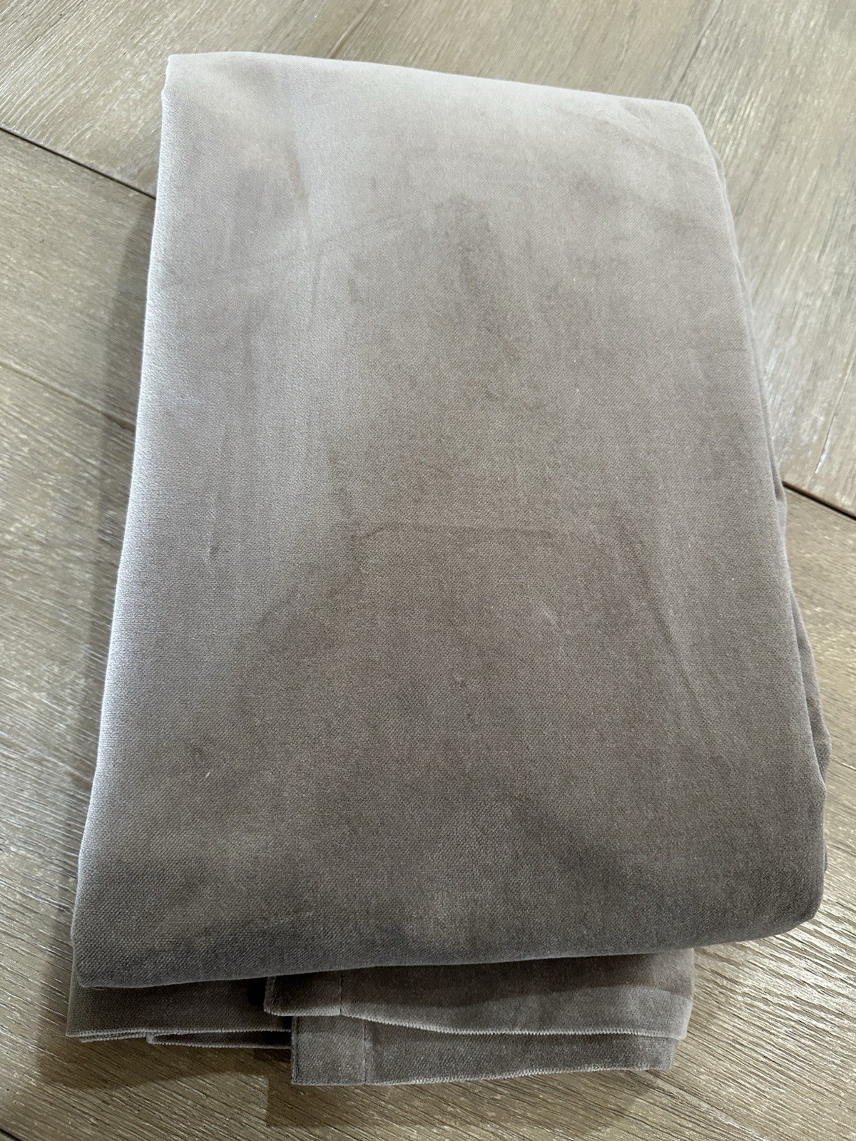West Elm Cotton Velvet 2 Curtains Drapes Mocha 48×108″