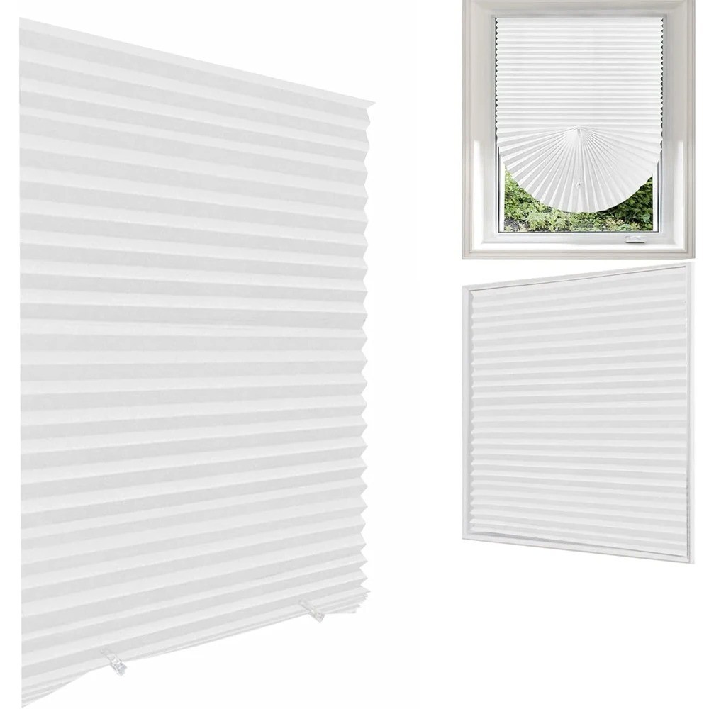 Cordless Light Filtering Window Blinds , Horizontal Vinyl Blinds (20-44 in Wide)