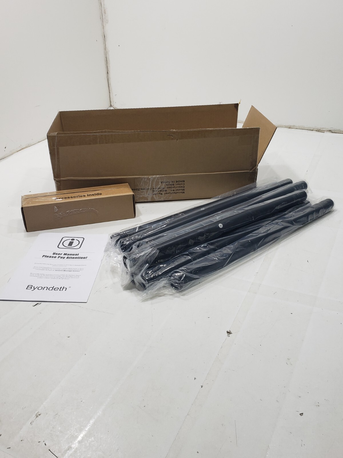 Byondeth Curtain Rods for Windows 16 to 48 Inches Adjustable Length BLACK