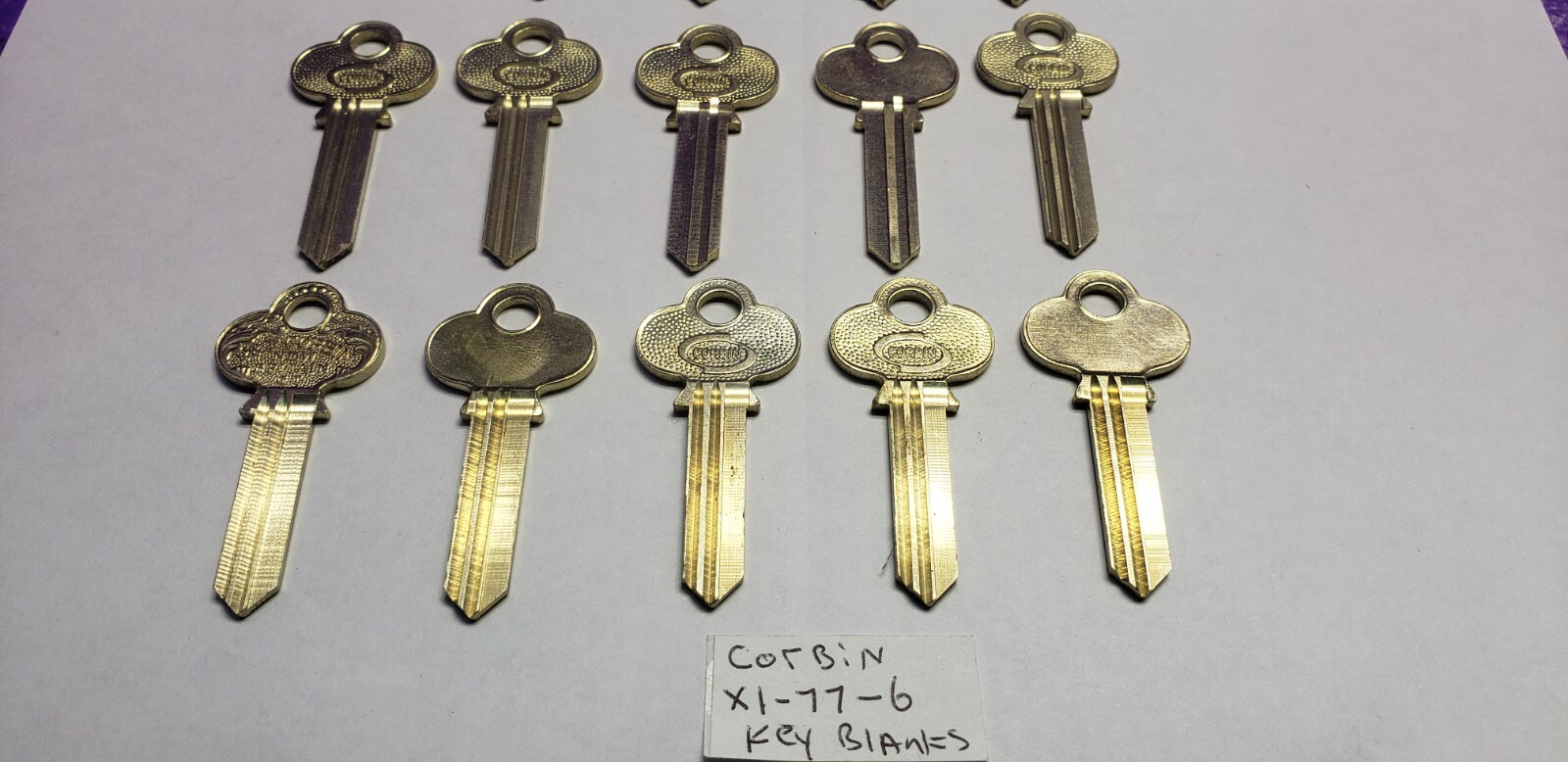 15 ASSORTED CORBIN X1-77-6 LOCKSMITH ORIGINAL CORBIN KEY BLANKS NEW OLD STOCK