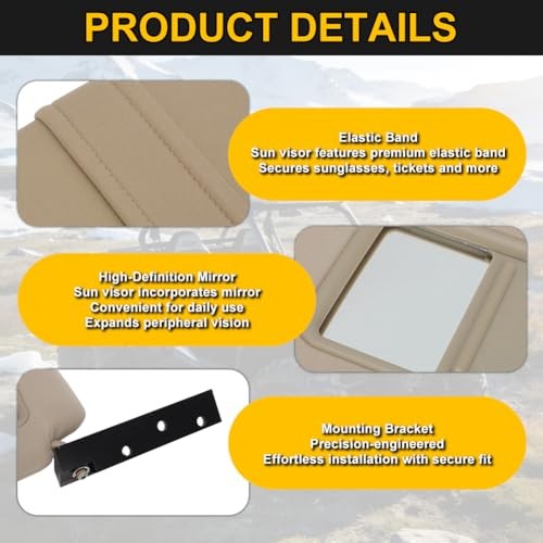 Sun Visors for 2019-2025 Polaris Ranger XP 1000 Northstar EPS Upper Front