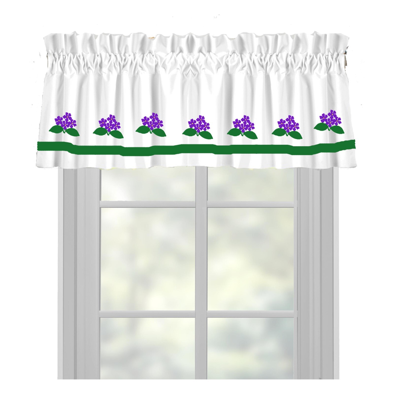 Violets Flower African Violets Window Valance Color Choices