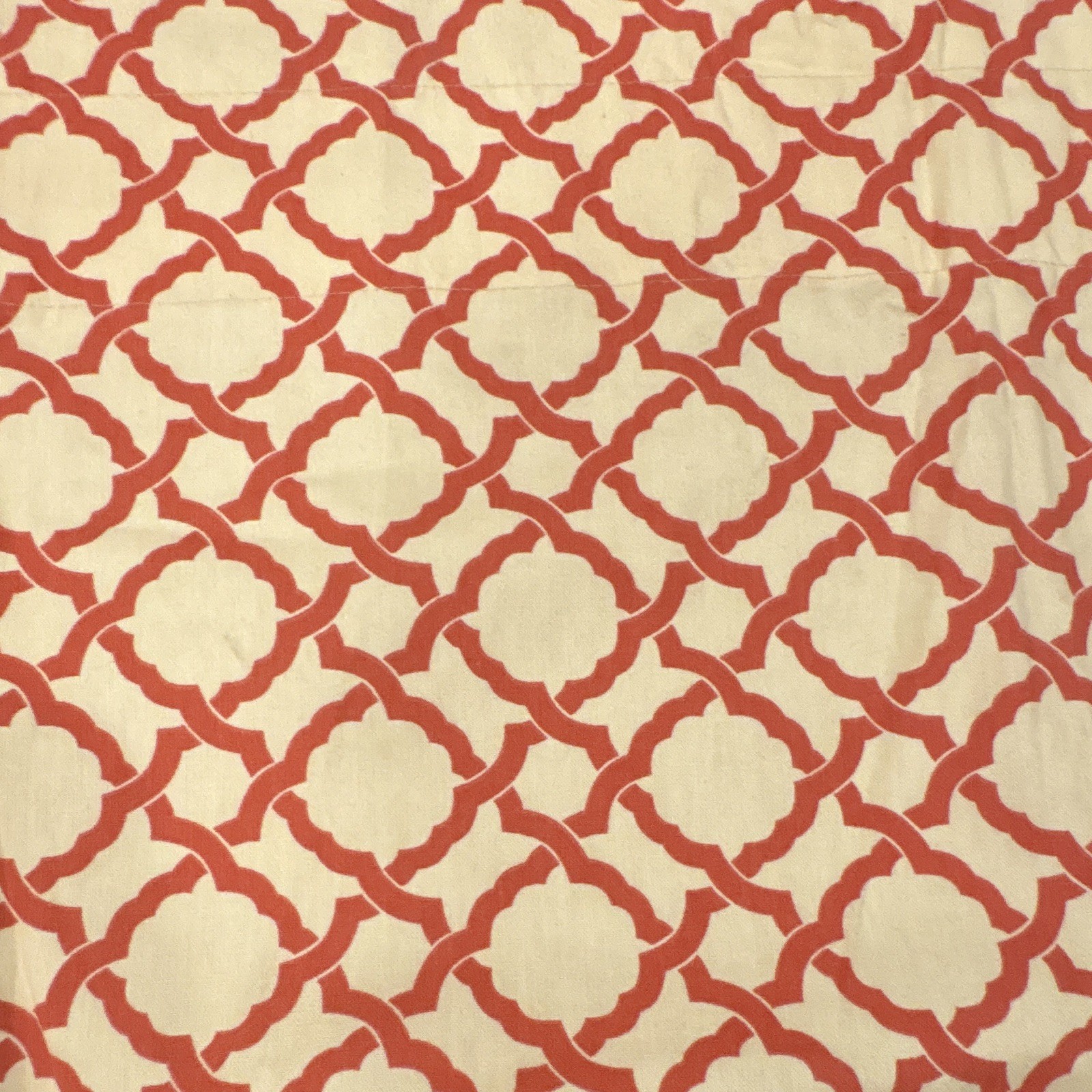 NEW Open Box, Rod-Pocket, Lined Single Valence, 50×17, Coral Geometric