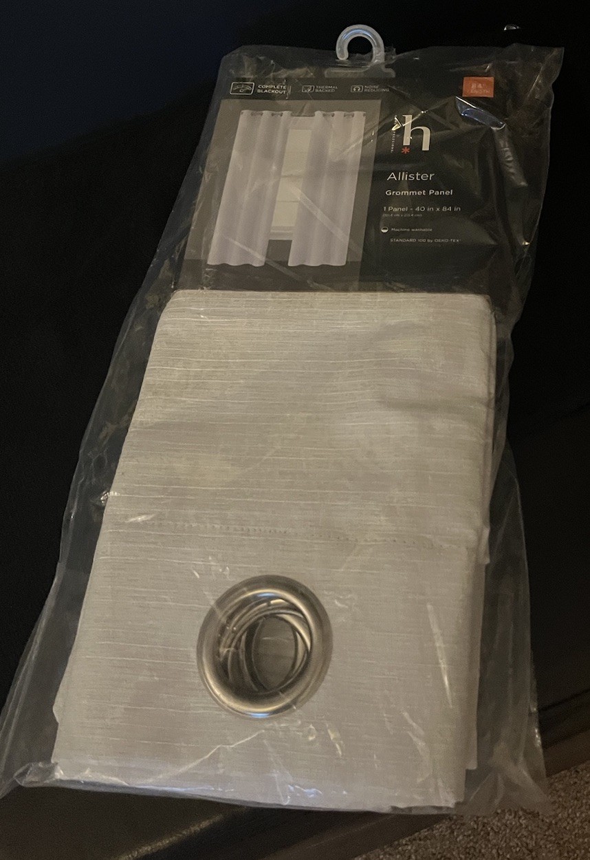 Expressions Allister Grommet Panel 40×84 in single panel White Complete BLACKOUT