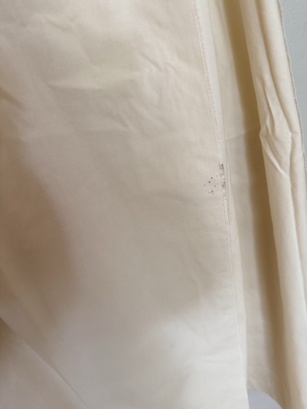 PAIR (2 PANELS) Off White Curtains Ruffle Edge 84”x80”