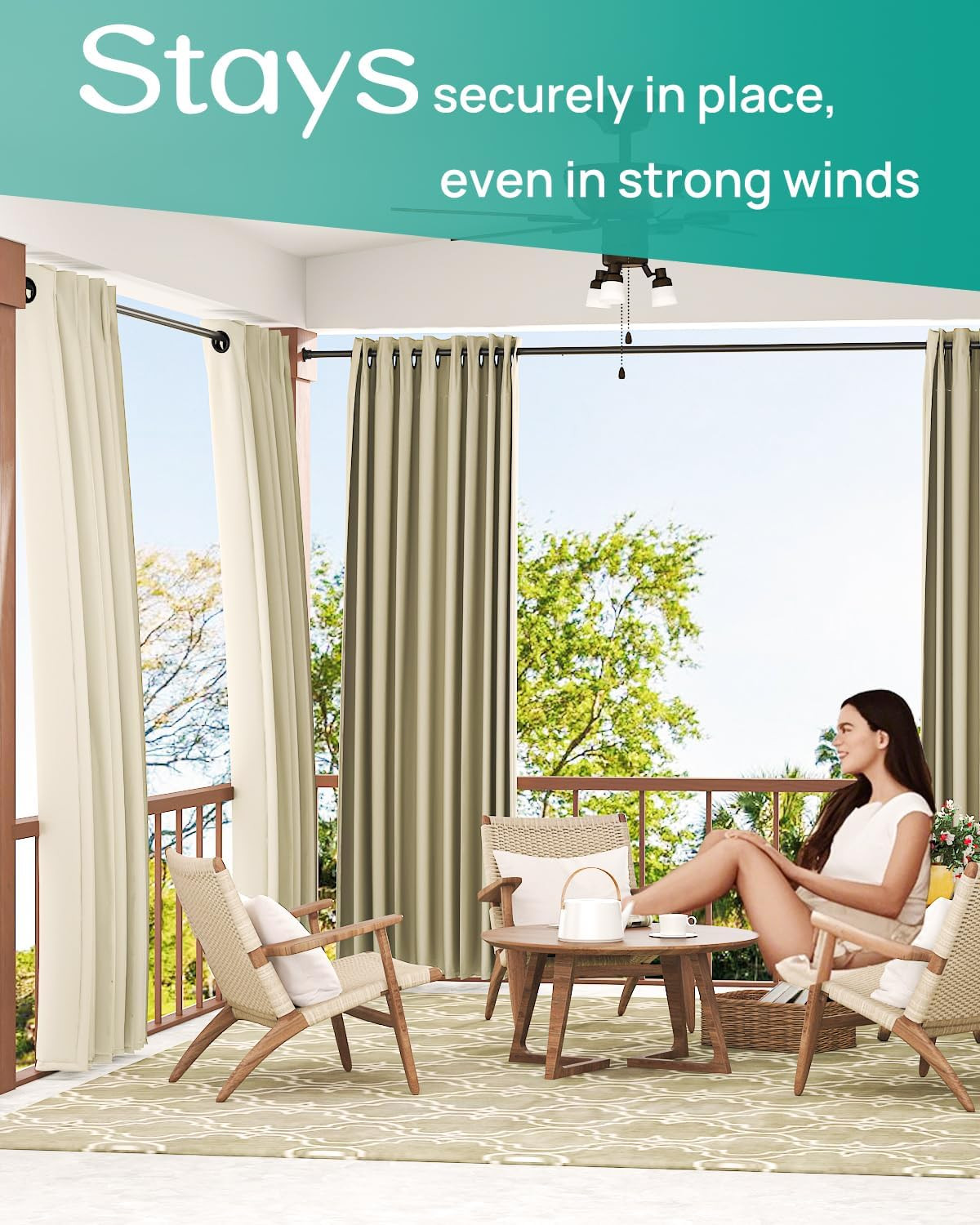 Adjustable Heavy Duty Tension Curtain Rod 42-123 Inch – No Drilling, Easy Instal