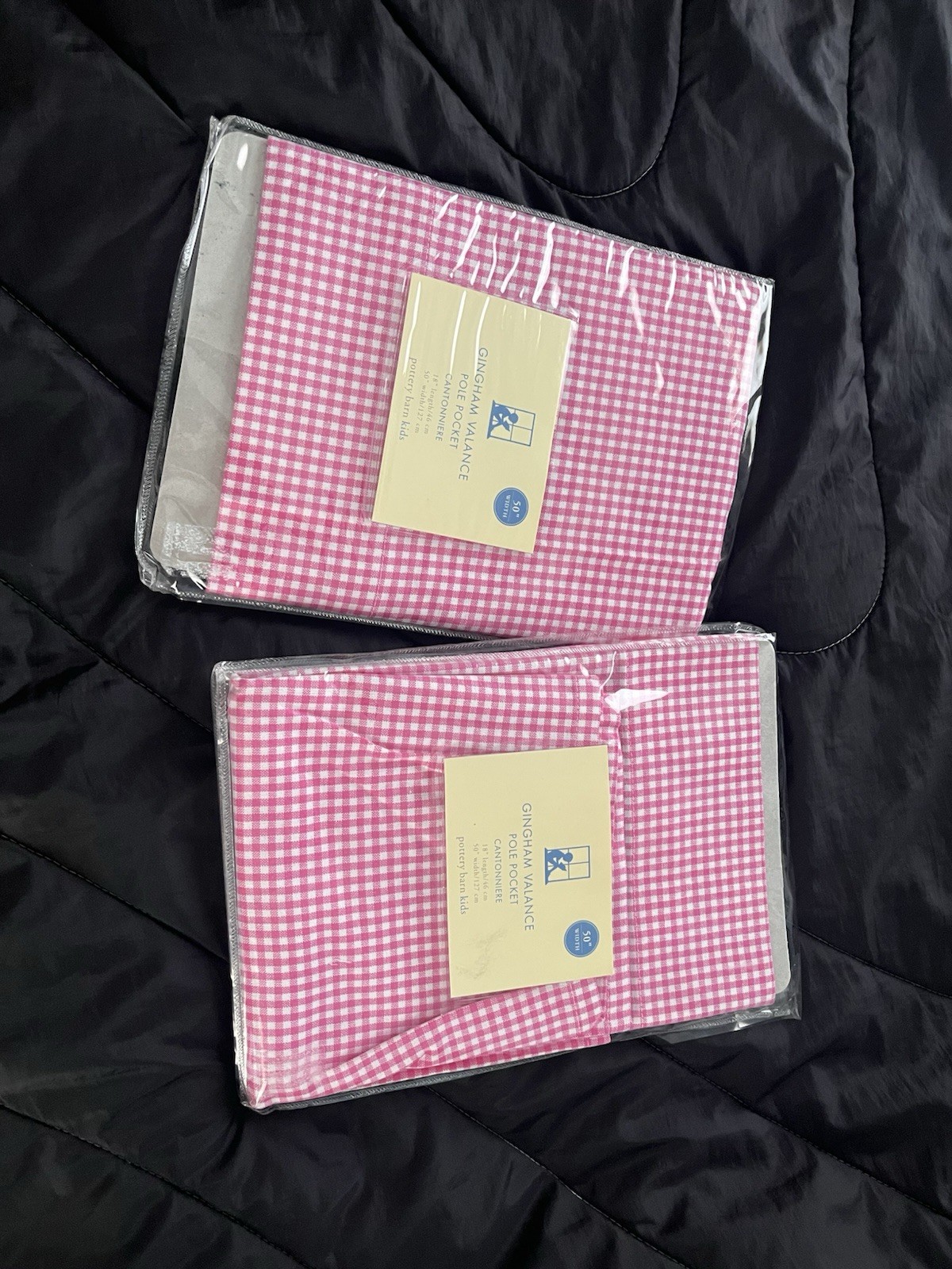 Two PBK Gingham Valences