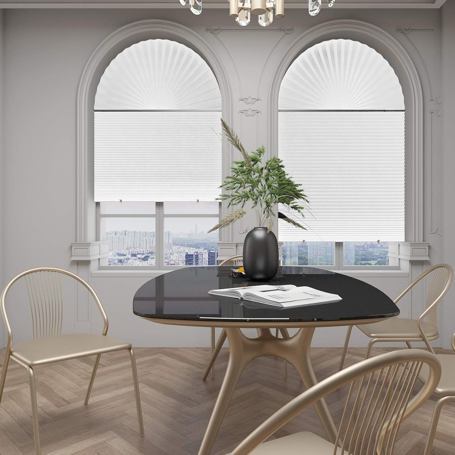 Temporary Paper Venetian Blind Shade 36 inches wide x 72 inches high White