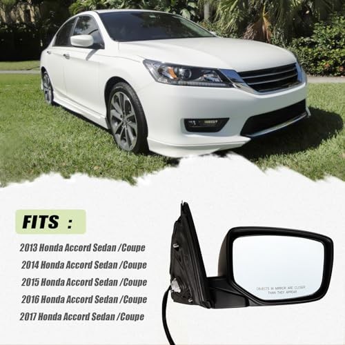 Right Passenger side Mirror Fits 2013-2017 Honda Accord R-3Pins White