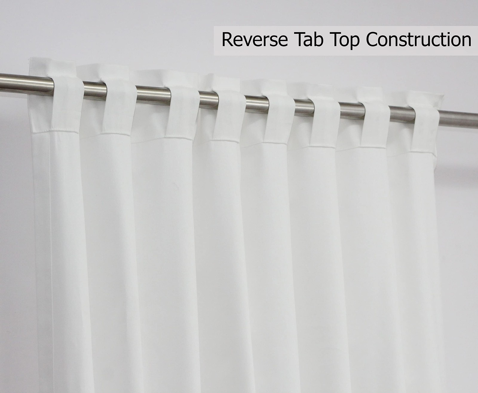 COTTON CRAFT White Curtains 84 Inch 2 Panel Set Light Filtering 50 x 84