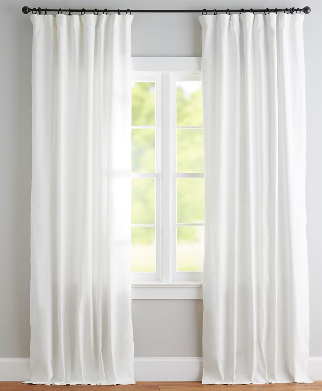 Pottery Barn Curtain lining 3 in 1 Pole Top 50×108 Emery WHITE COLOR