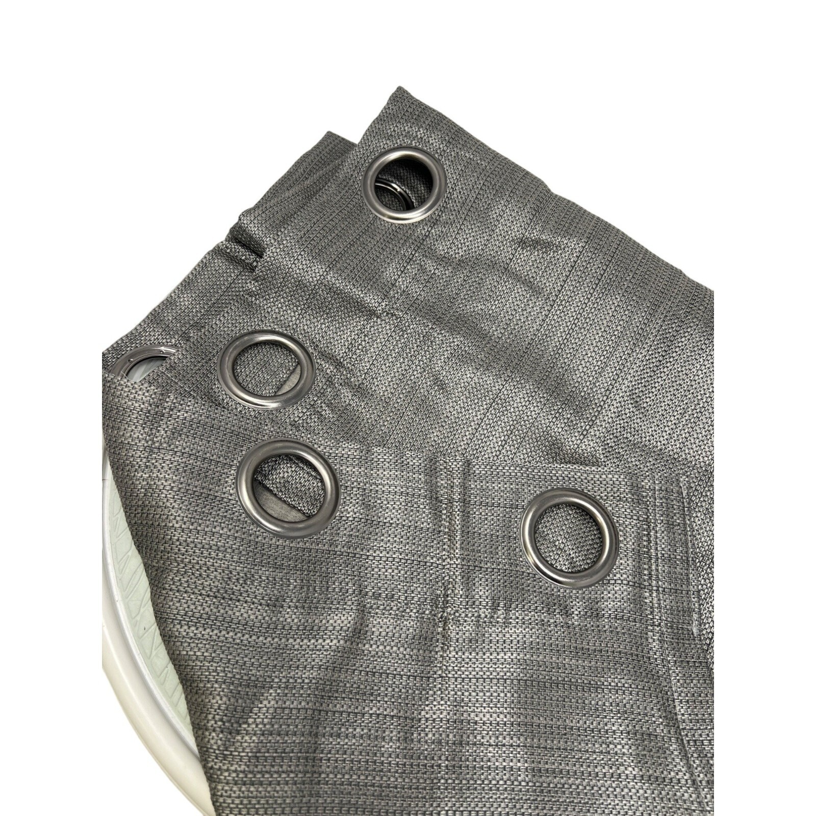 Kohl’s Woven Grommet Top Curtain Gray 100% Polyester Home Decor Silver Gray NEW
