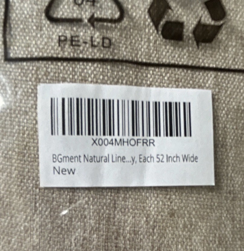 BGment Oatmeal Linen Curtains for 52 X78 “Length 2 Panels Set, Light Filtering