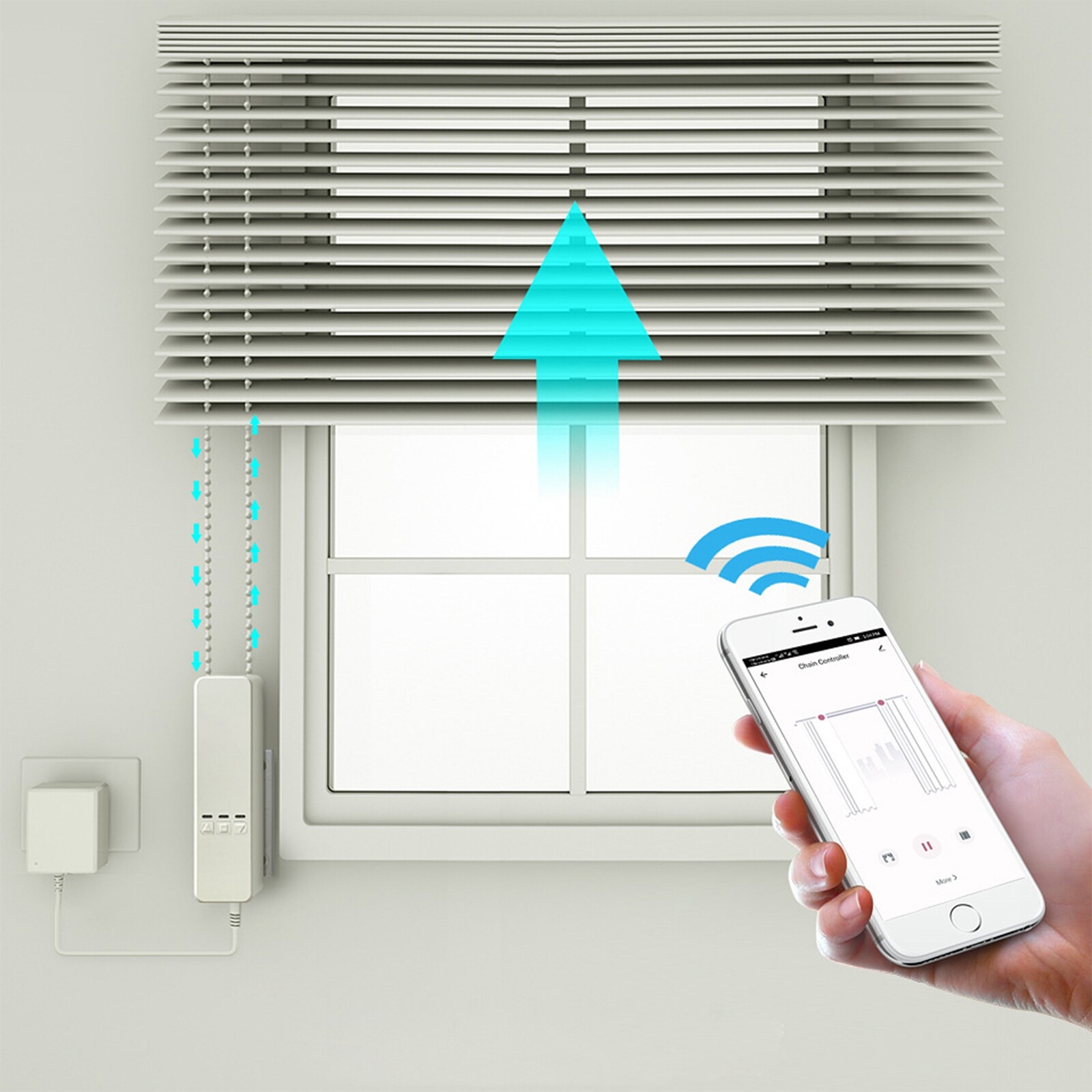 Smart Curtain Chain Roller Blind Shade Shutter Drive Motor WIFI APP Control Unit