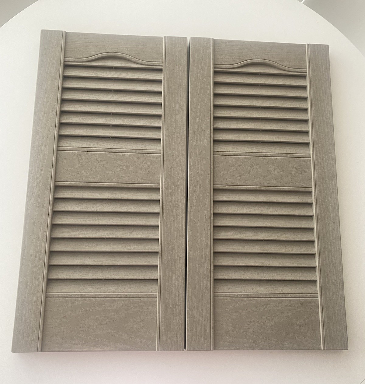 Ekena Millwork Vinyl Open Louver Shutters 12” x 25” French Roast (Pair)