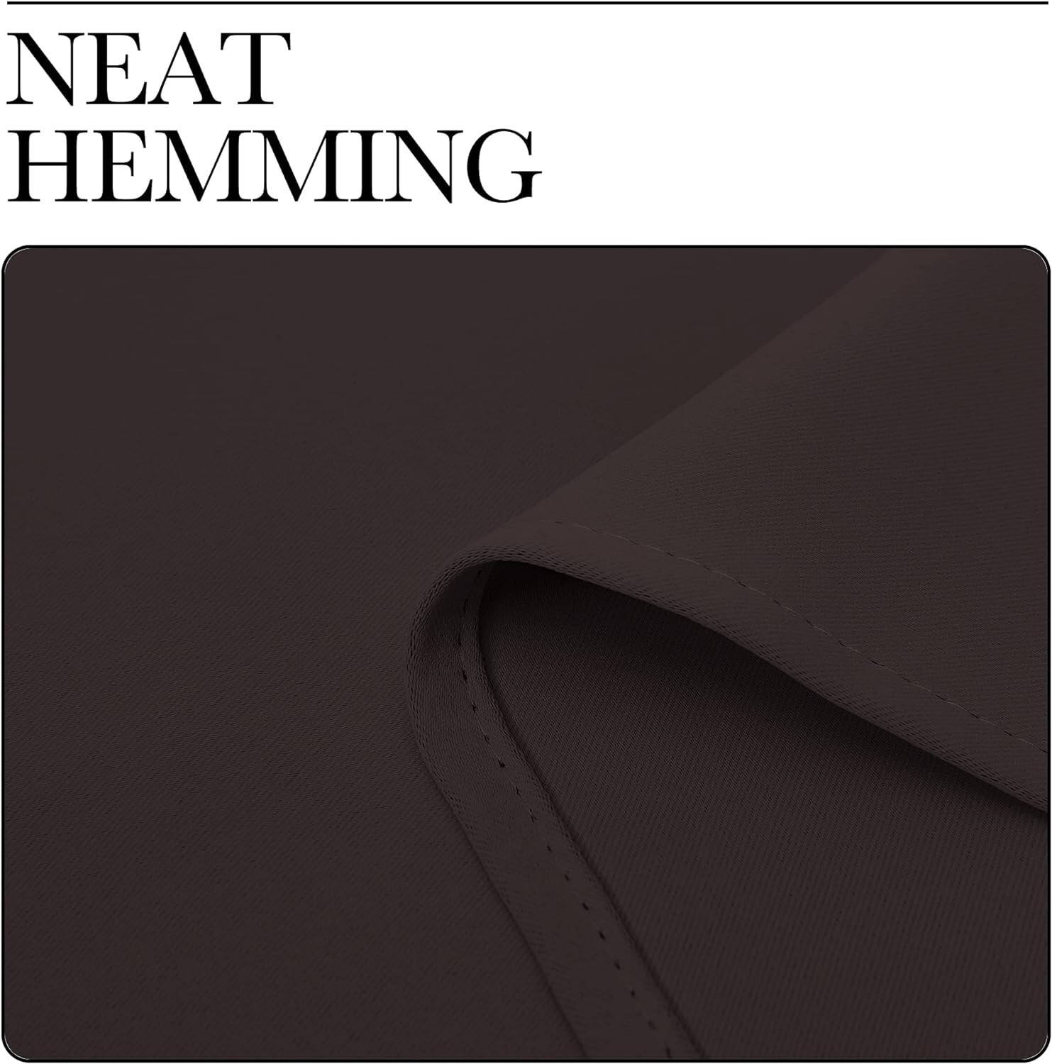 2PCS Toffee Brown 63″L x 42″W Super Heavy Privacy Darkening Curtains For Bedroom