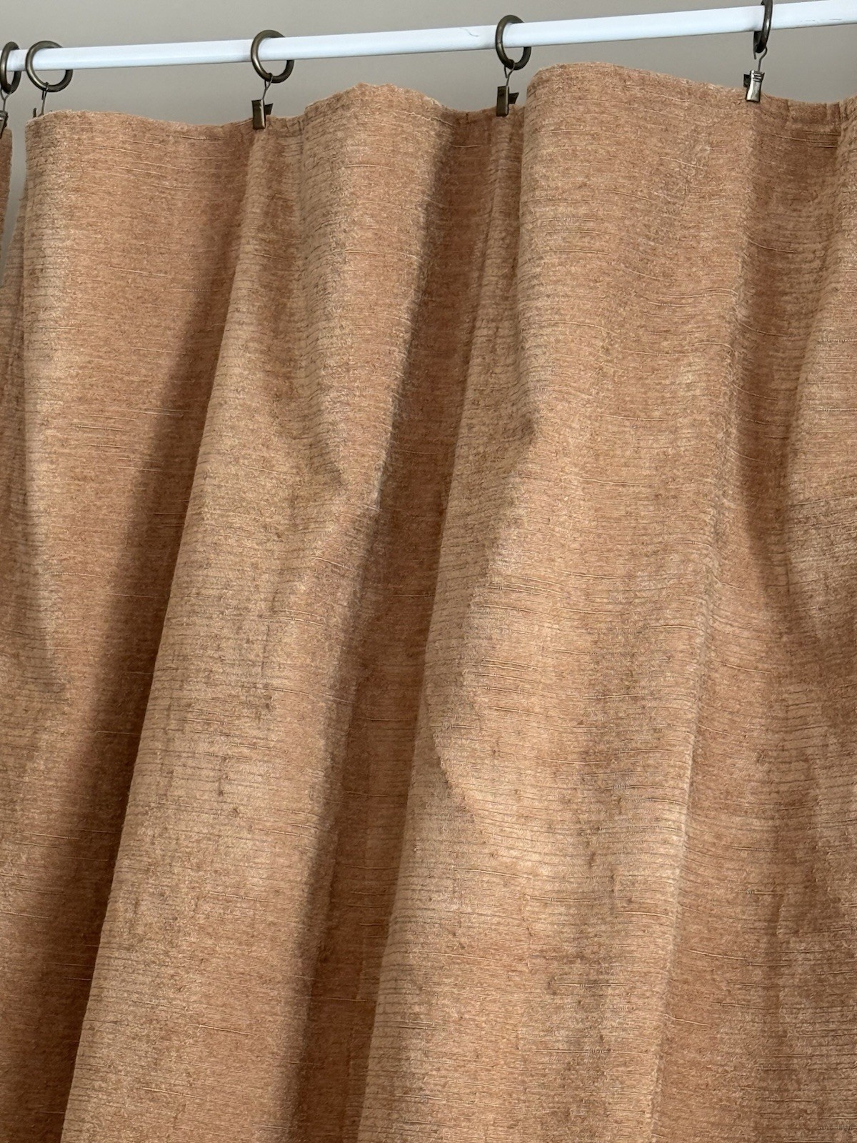 PAIR Chenille Curtain Panels-Lined-Professionally Hemmed for Clip Rings-44 x 86″