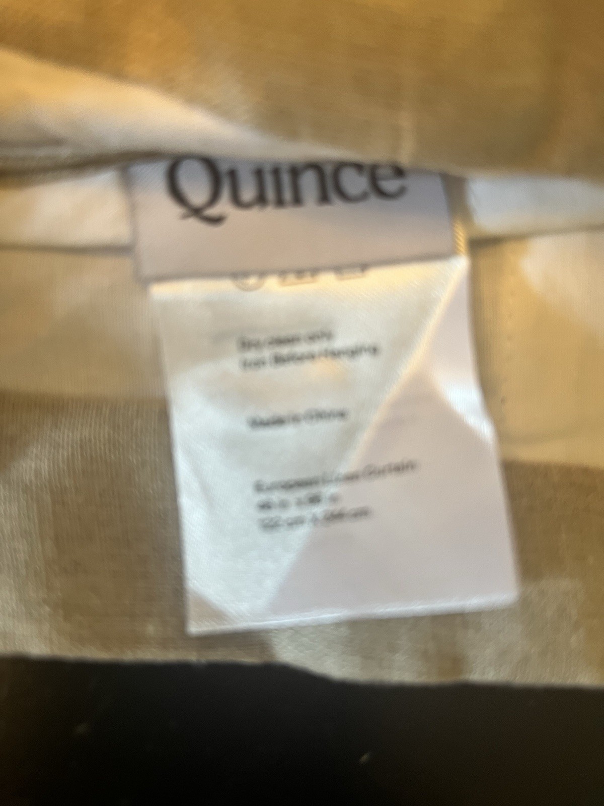 Quince European Linen Single Panel Curtain In Dark Flax, 48×96