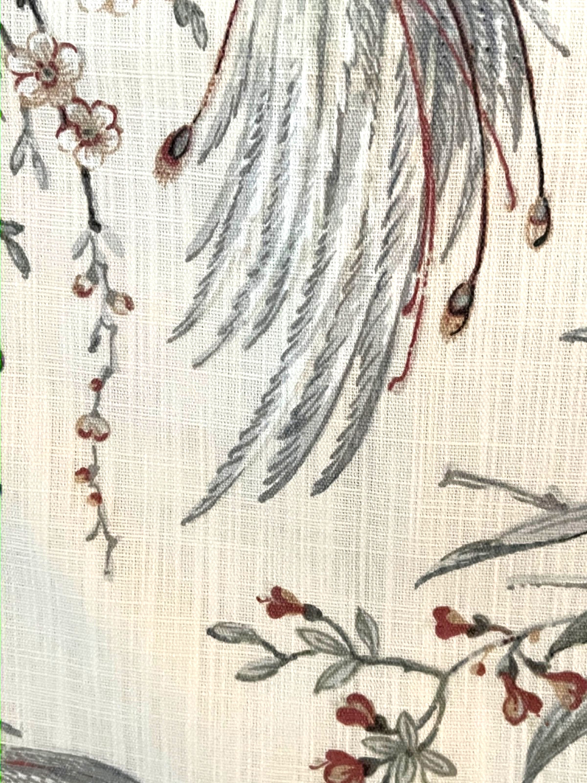NWT! MOSS & WILLOW Window Valance Garden Floral BIRDS Botanical Lined 54″ x 18″