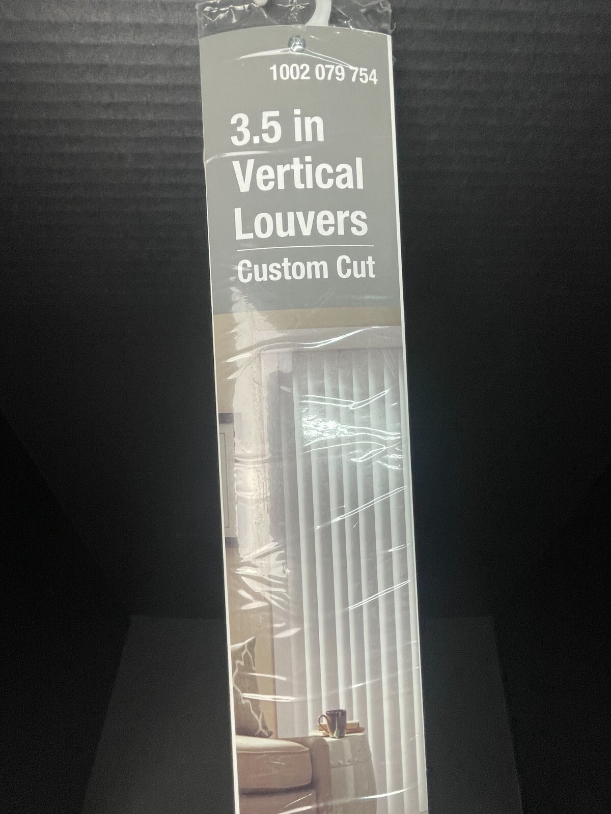 NEW 9-Pack Room Darkening Vertical Louvers 3.5″W x 84″L Canvas Pearl White