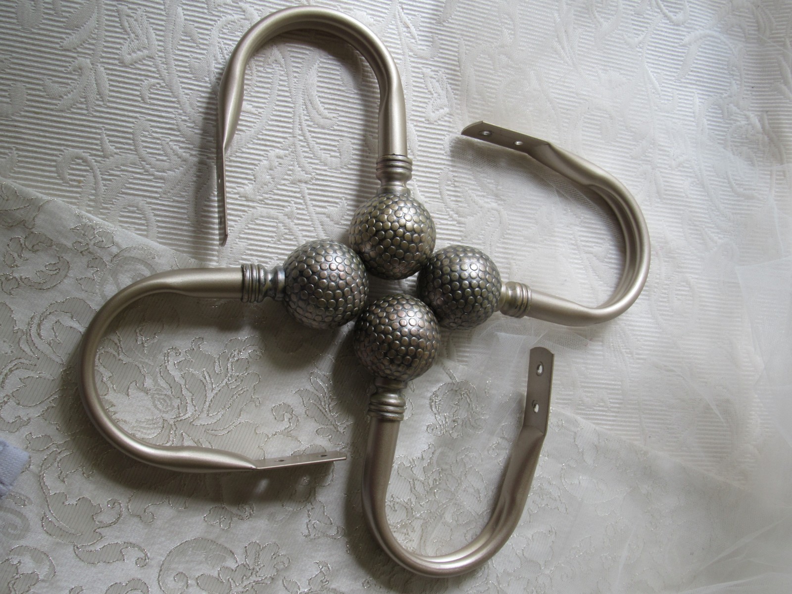 4 drapery tie-backs,metal hook tie-back,contemporary modern design,curtain hooks