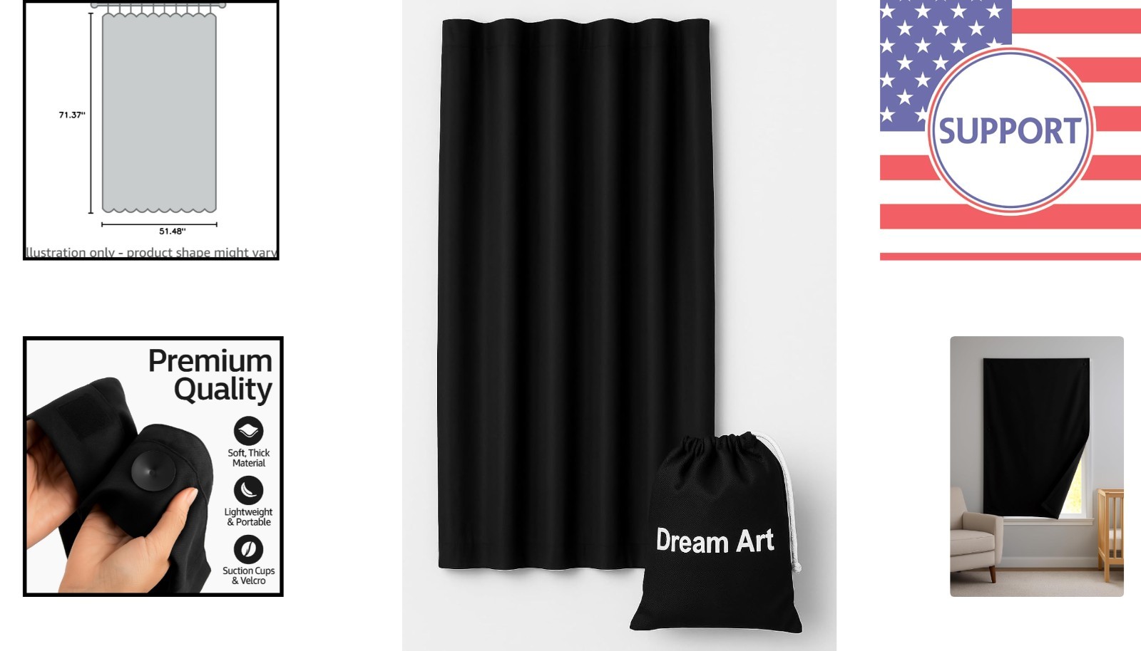 Adjustable Blackout Shades with Suction Cups – Travel Friendly & Effective