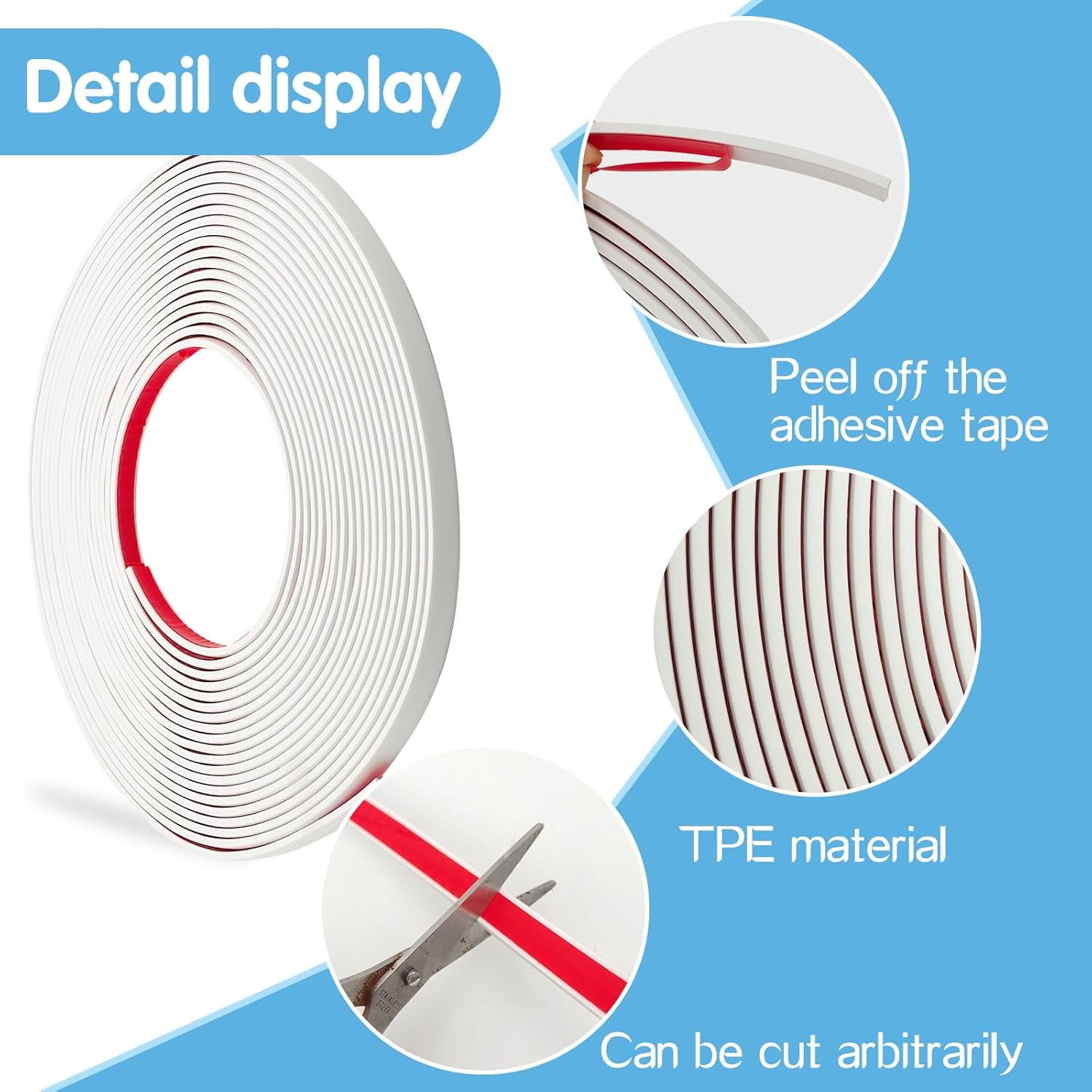 33 Ft Window Grille Inserts, Window Grid Kit, TPE Self-Adhesive Peel and Stick T