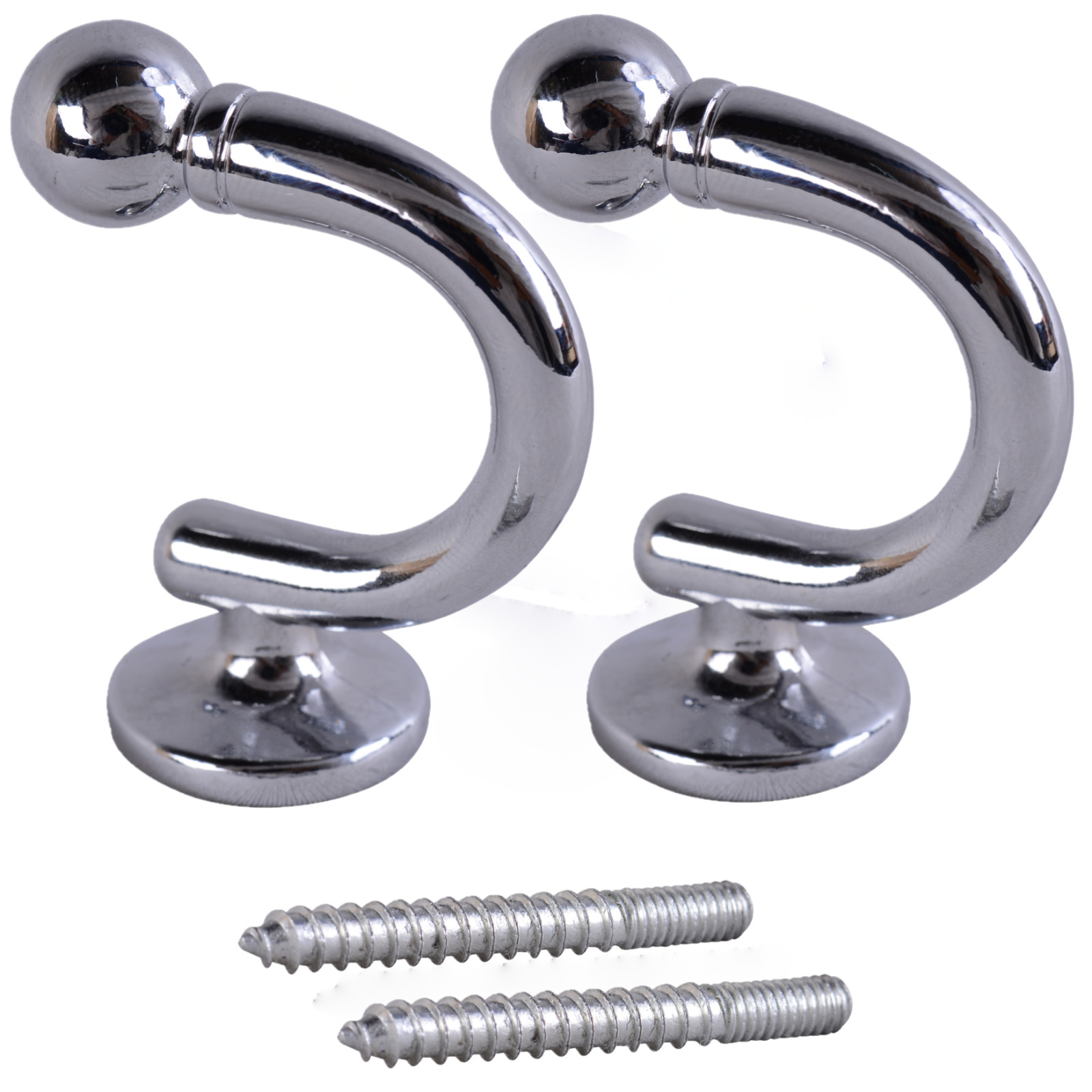 Ample Decor 2 pcs Tie Hook, Curtain Tieback Hooks, Metal Tie Backs for Curtain