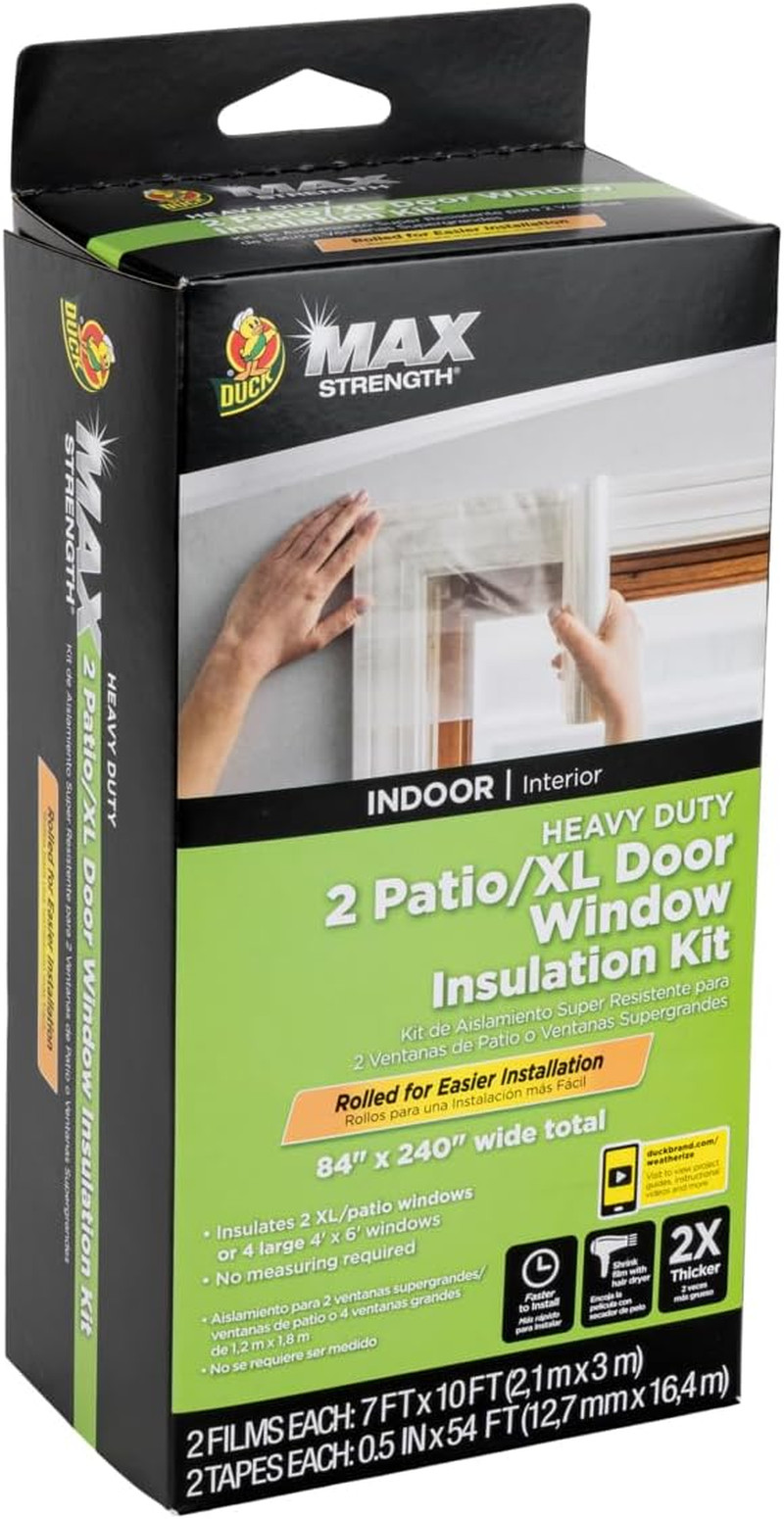 MAX Strength Window Insulation Kit, Winter Window Seal Kit Fits Patio Doors & La