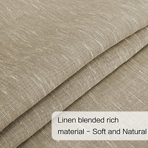 Side Light Door Curtains 72 inch Length Privacy Linen 52″W x 72″L Taupe