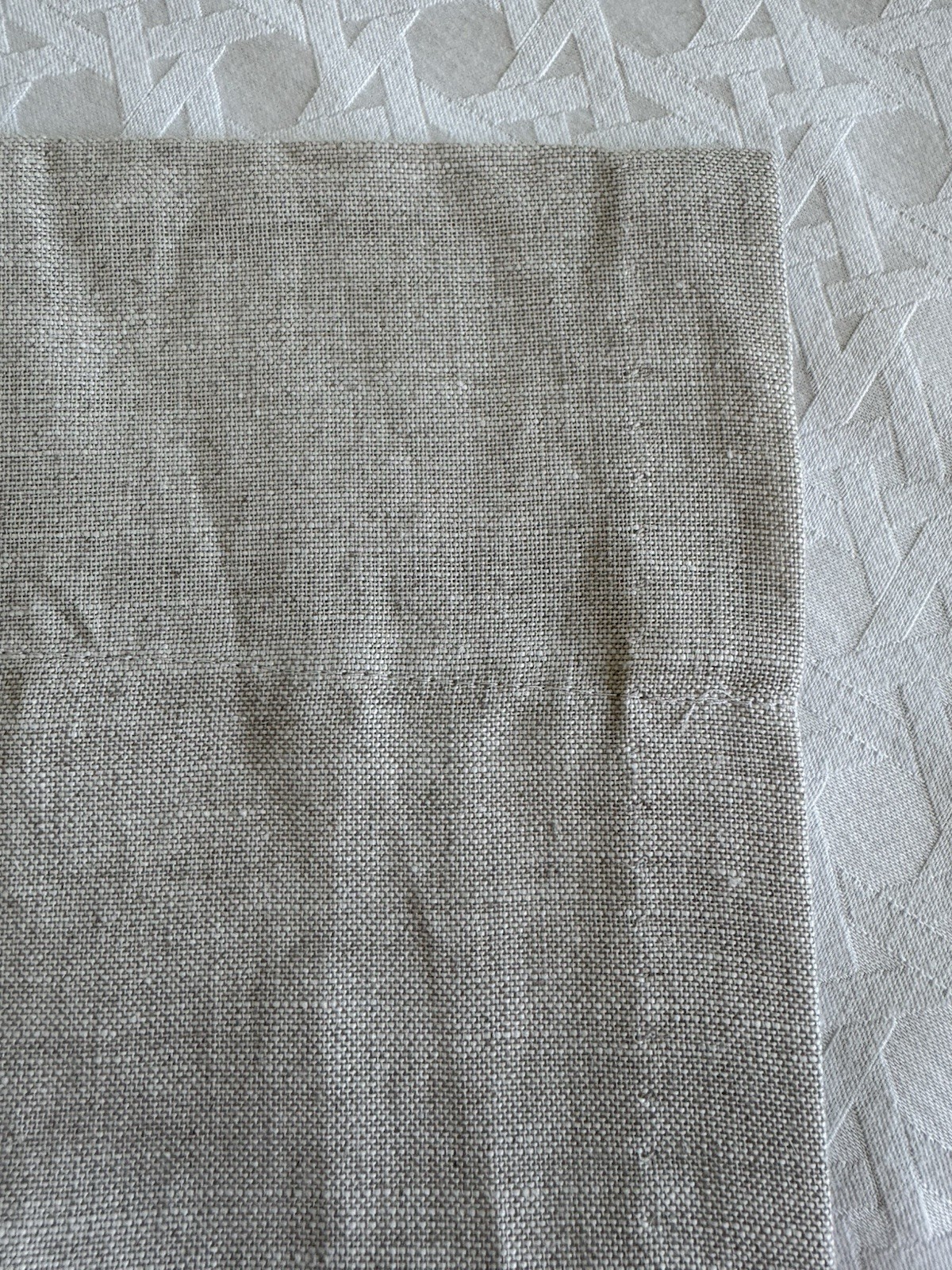 Restoration Hardware RH Belgian Opaque Linen Drapery 84″ Pair Color Sand NEW