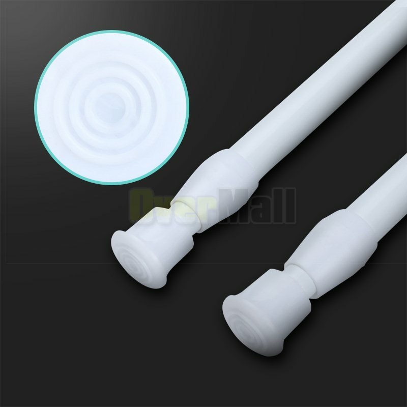 4x Extendable Shower Curtain Rod/Pole Telescopic Spring Tension Rod Clothes Rail