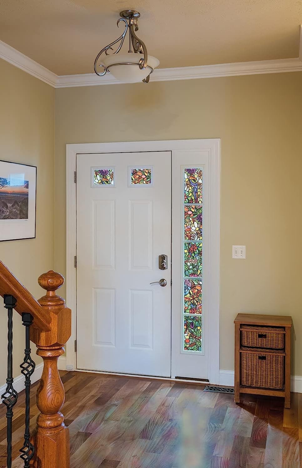 Decorative Self Adhesive Window Film 17×78 Spring Chapel Tulia Vinyl PVC Film