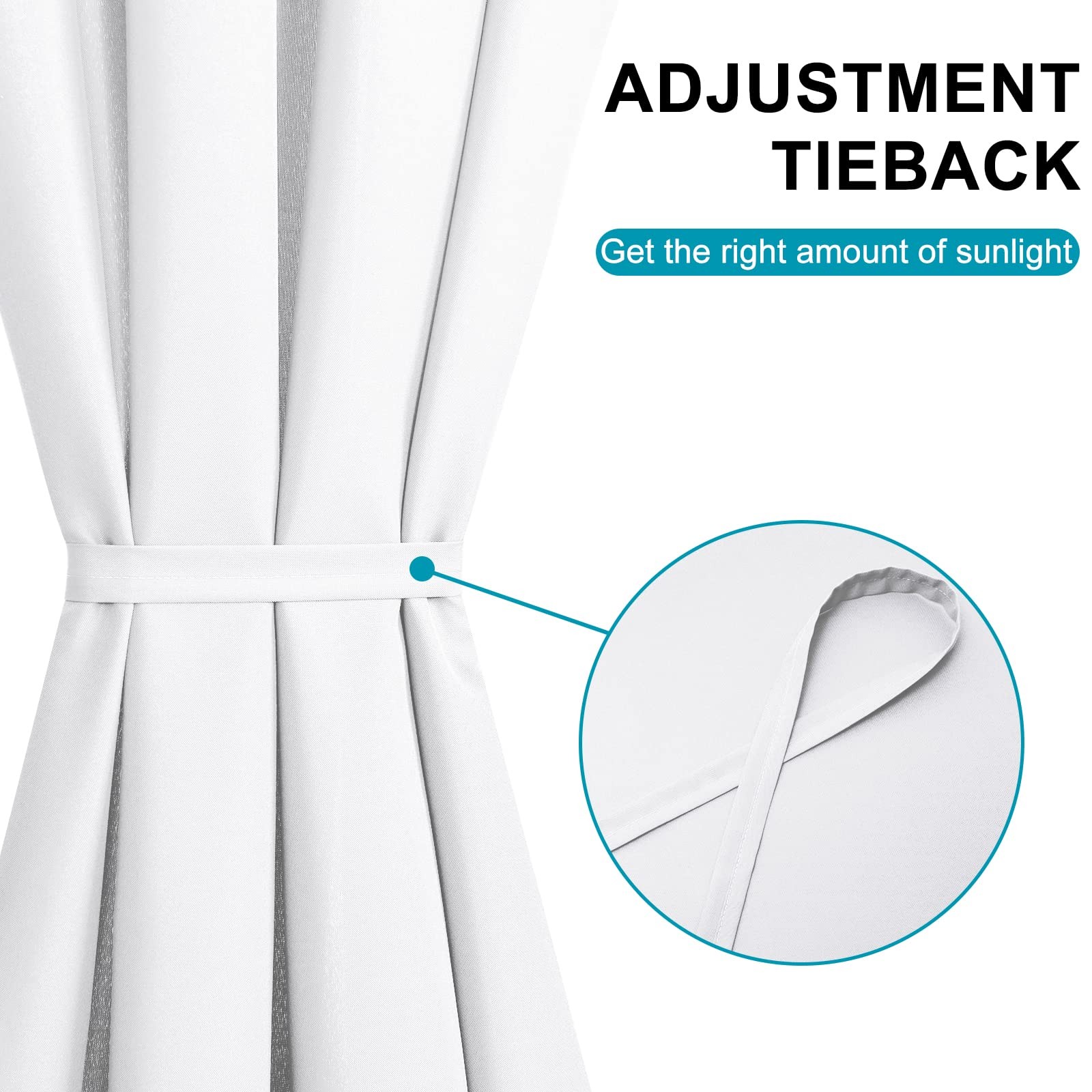 French Door Curtains for Small Window, Rod Pocket Semi Sheer Privacy Curtain …