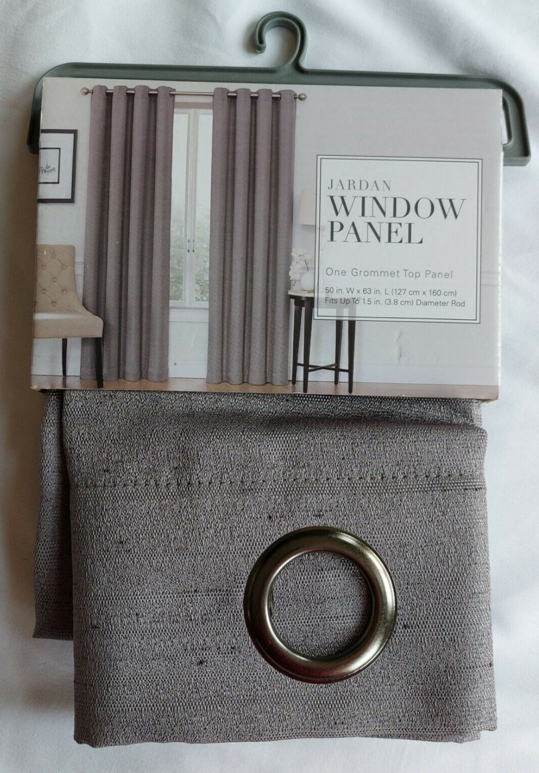 Jarden One Grommet Top Window Panel Gray 50 x 63 in.