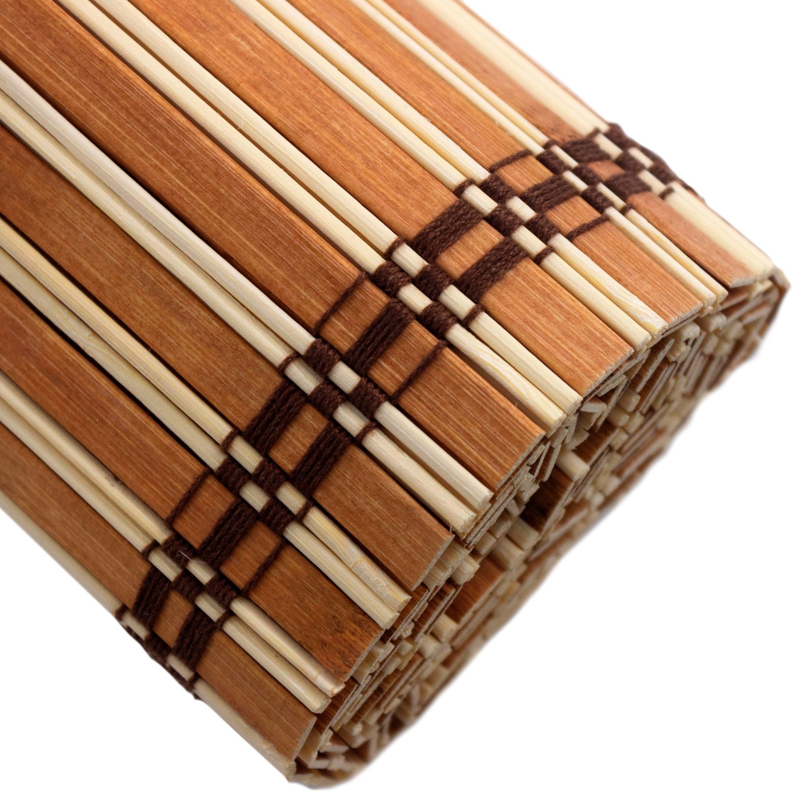Red Lantern Burnt Bamboo Cordless Window Shade – Two-Tone Honey 60 Wide